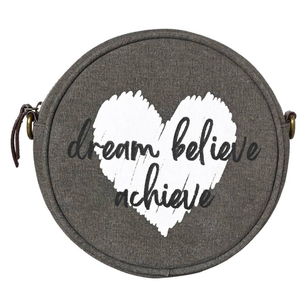 NEW MONA B women's dream believe achieve round bag in grey